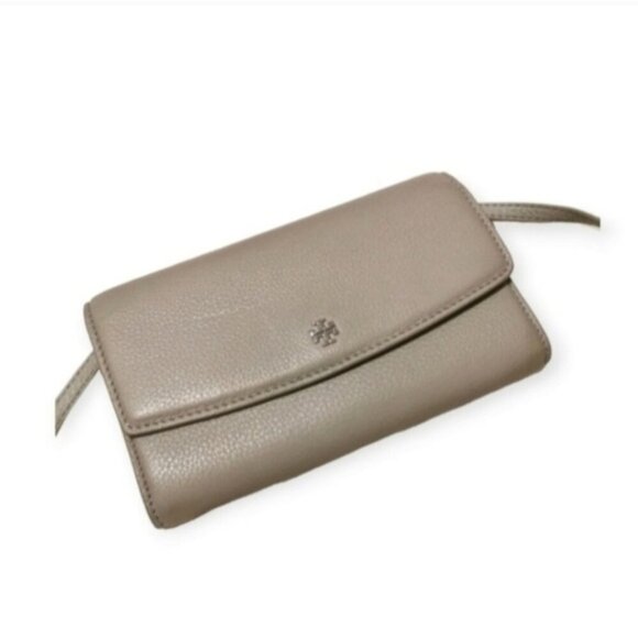 Tory Burch Dove Gray Wallet On Chain Shoulder bag Clutch - Picture 3 of 16
